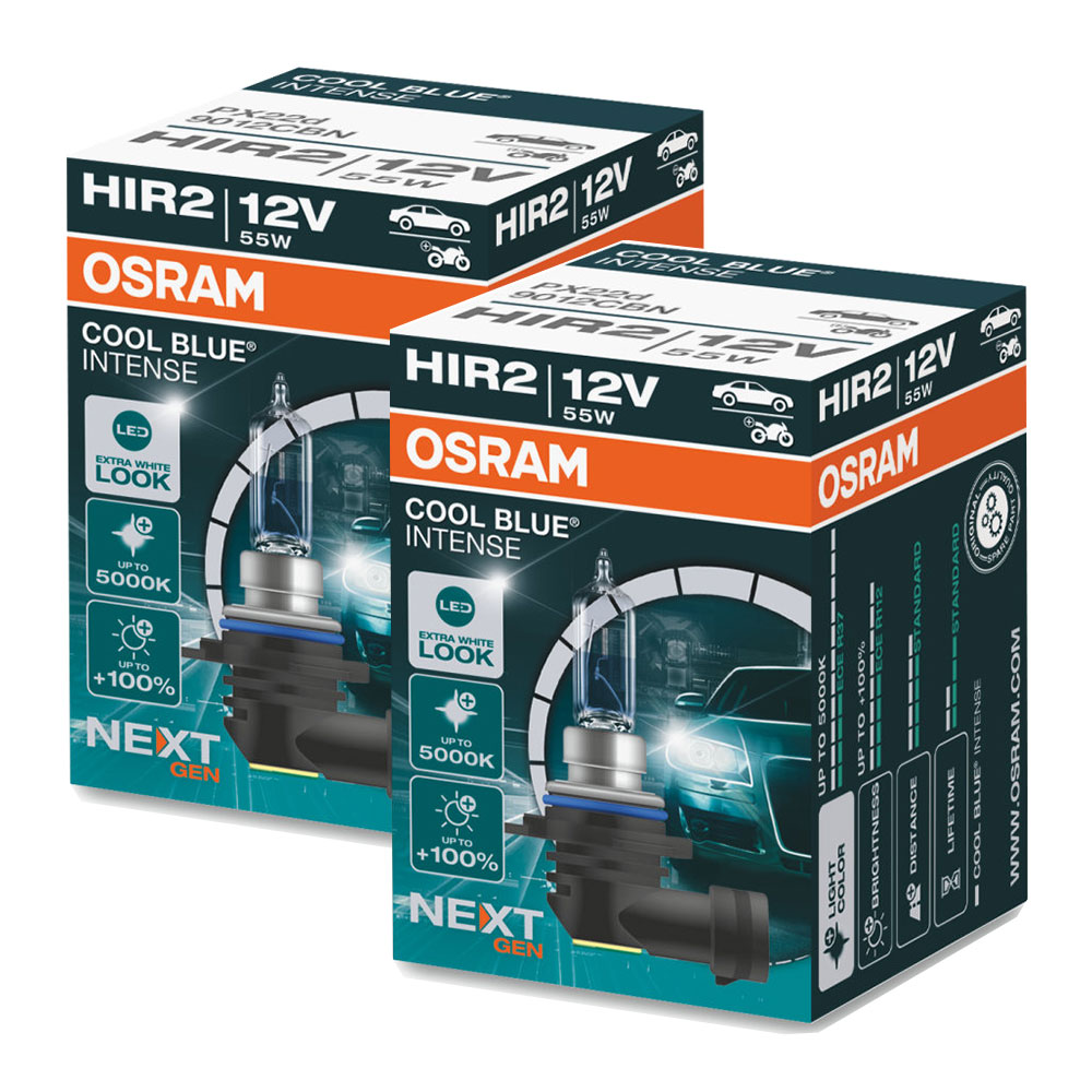 2 Stück OSRAM COOL BLUE INTENSE NEXT GENERATION Lampen Birnen für Scheinwerfer / Fassung HIR2 55W