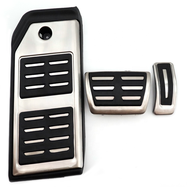 Sport Pedale + Fußstütze (Automatik) in Schwarz / Silber für Audi Q7 4M ab 2016-