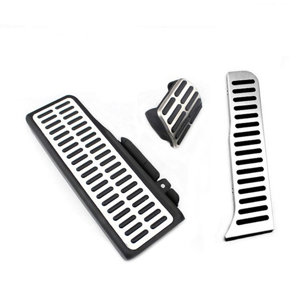 Sport Pedale + Fußstütze (Automatik) in Schwarz / Silber für Seat Altea / Altea XL / Leon 1P / Toledo 5P