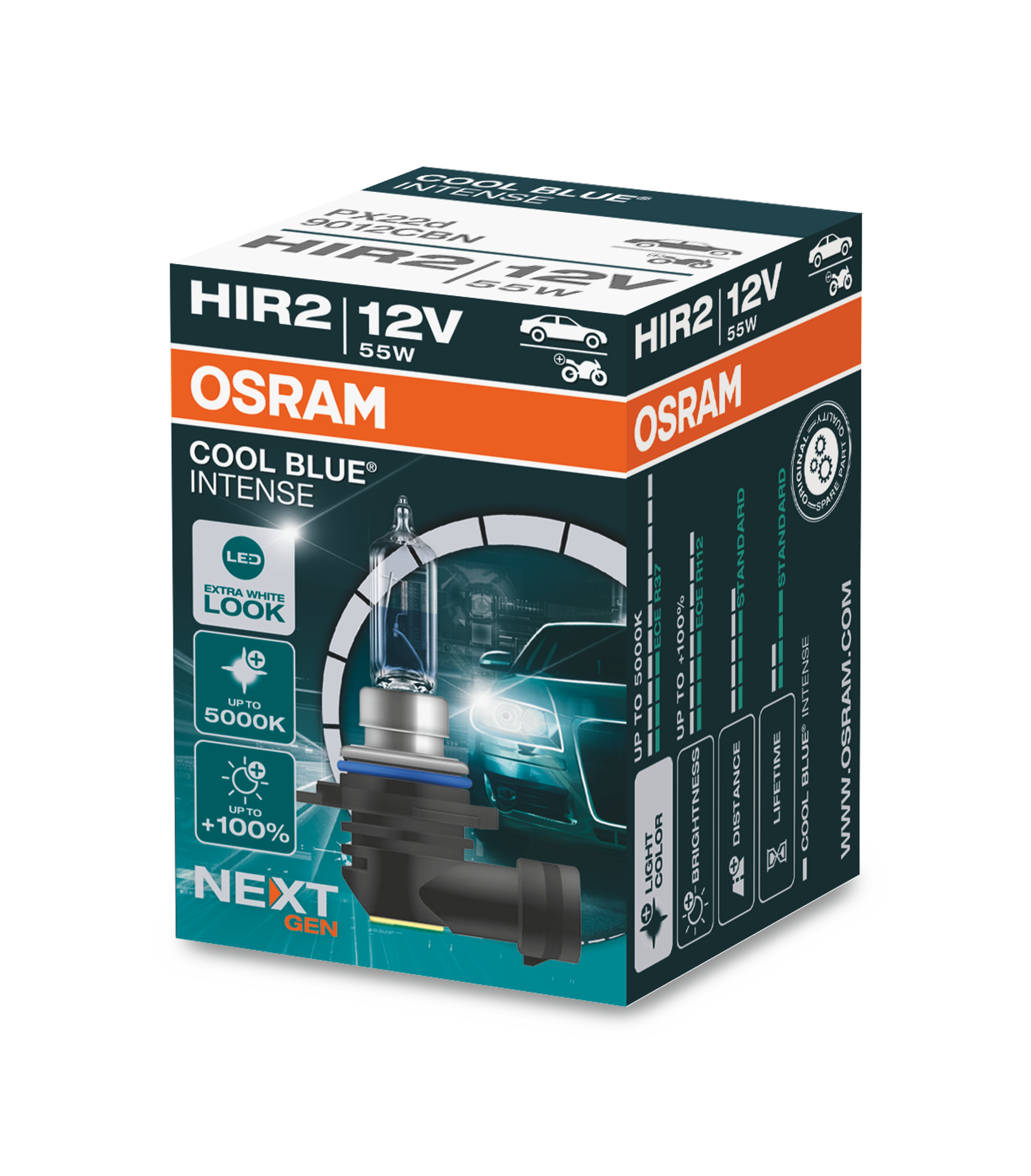 1 Stück OSRAM COOL BLUE INTENSE NEXT GENERATION Lampen Birnen für Scheinwerfer / Fassung HIR2 55W