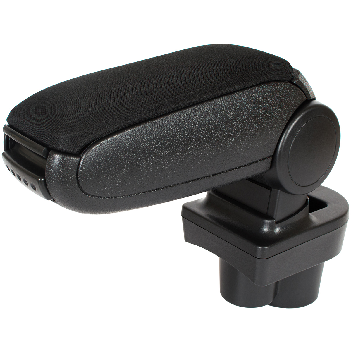 KOMPLETT-SET Mittelarmlehne Armlehne Textil Bezug Schwarz zum einfachen Nachrüsten für Skoda Rapid NH + Spaceback ab 2012-2019