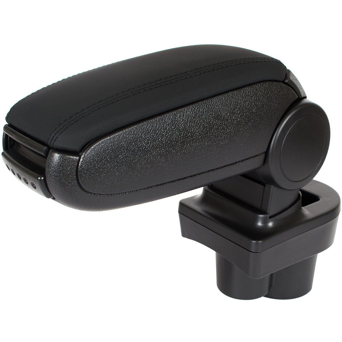 KOMPLETT-SET Mittelarmlehne Armlehne Leder Bezug Schwarz zum einfachen Nachrüsten für Skoda Rapid NH + Spaceback ab 2012-2019