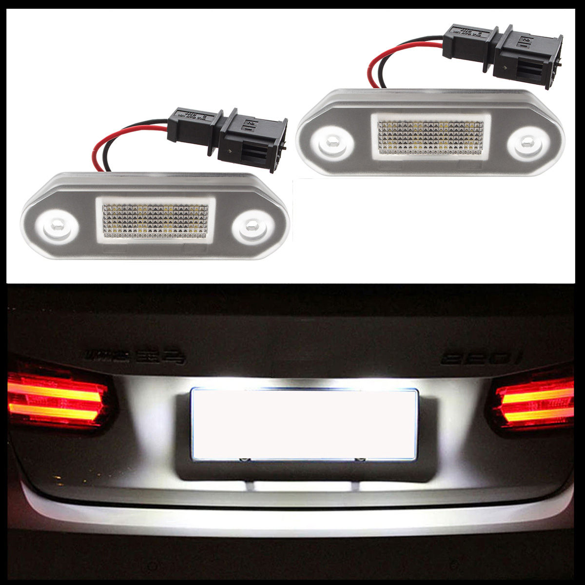 2x LED PREMIUM Kennzeichenbeleuchtung SMD für VW Golf 3 III MK3 Variant Jetta Vento Skoda Octavia 1U
