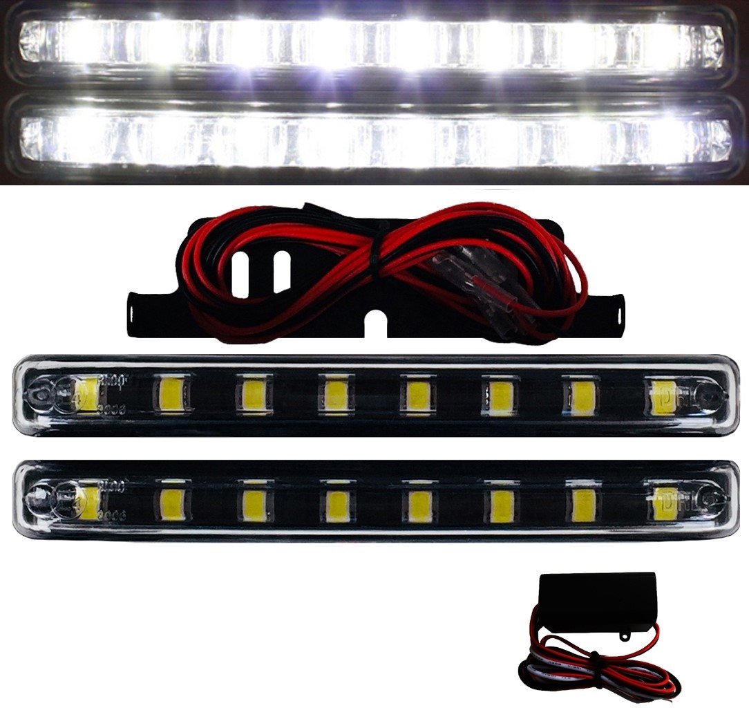 LED Tagfahrleuchten Tagfahrlicht SCHWARZ E4 R87 Modul INTEGRIERT viele Fahrzeuge