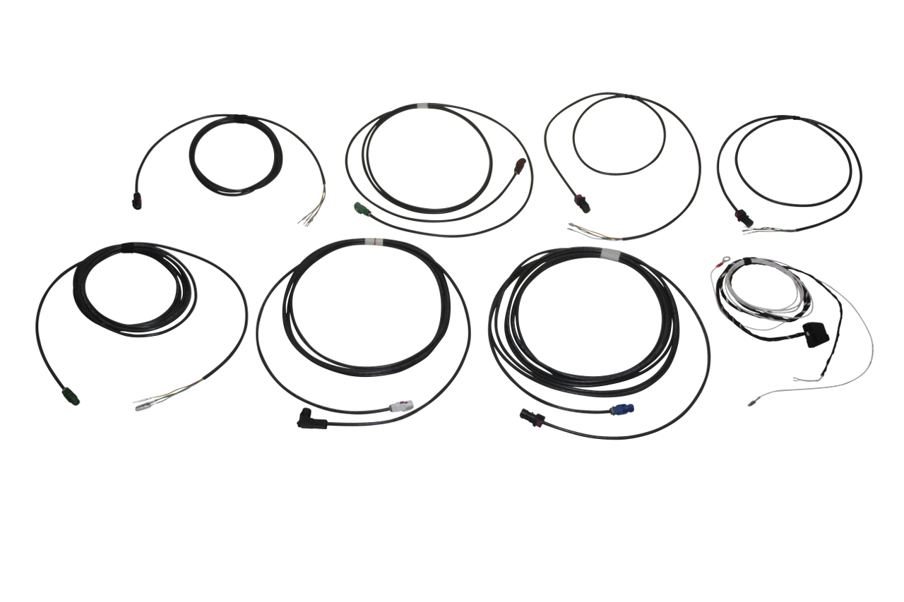 Original Kufatec Kabelsatz Kabelbaum Adapter Kabel Umfeldkamera - 4 Kamera System für Audi Q3 F3