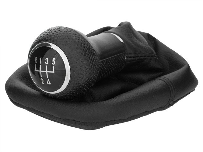5-Gang Schaltknauf Schaltmanschette Manschette + Rahmen für Schaltknauf in Schwarz für Seat Arosa 97-04
