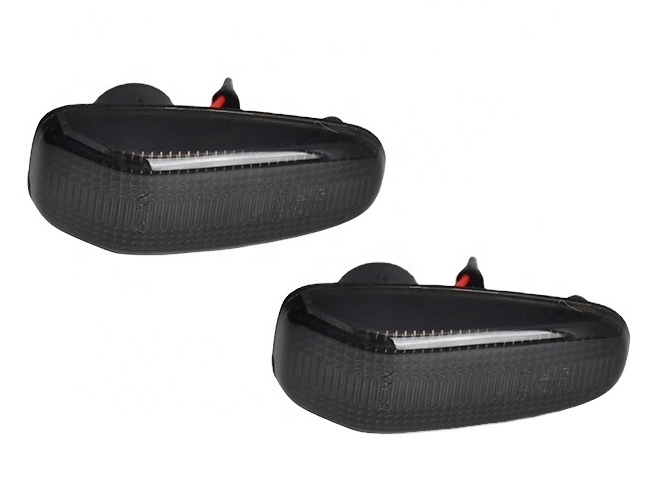 2x Premium LED Seitenblinker Blinker in Schwarz / Smoke für Mercedes W210 S210 R170 A208 C208 W208 Vito W638 Sprinter 905