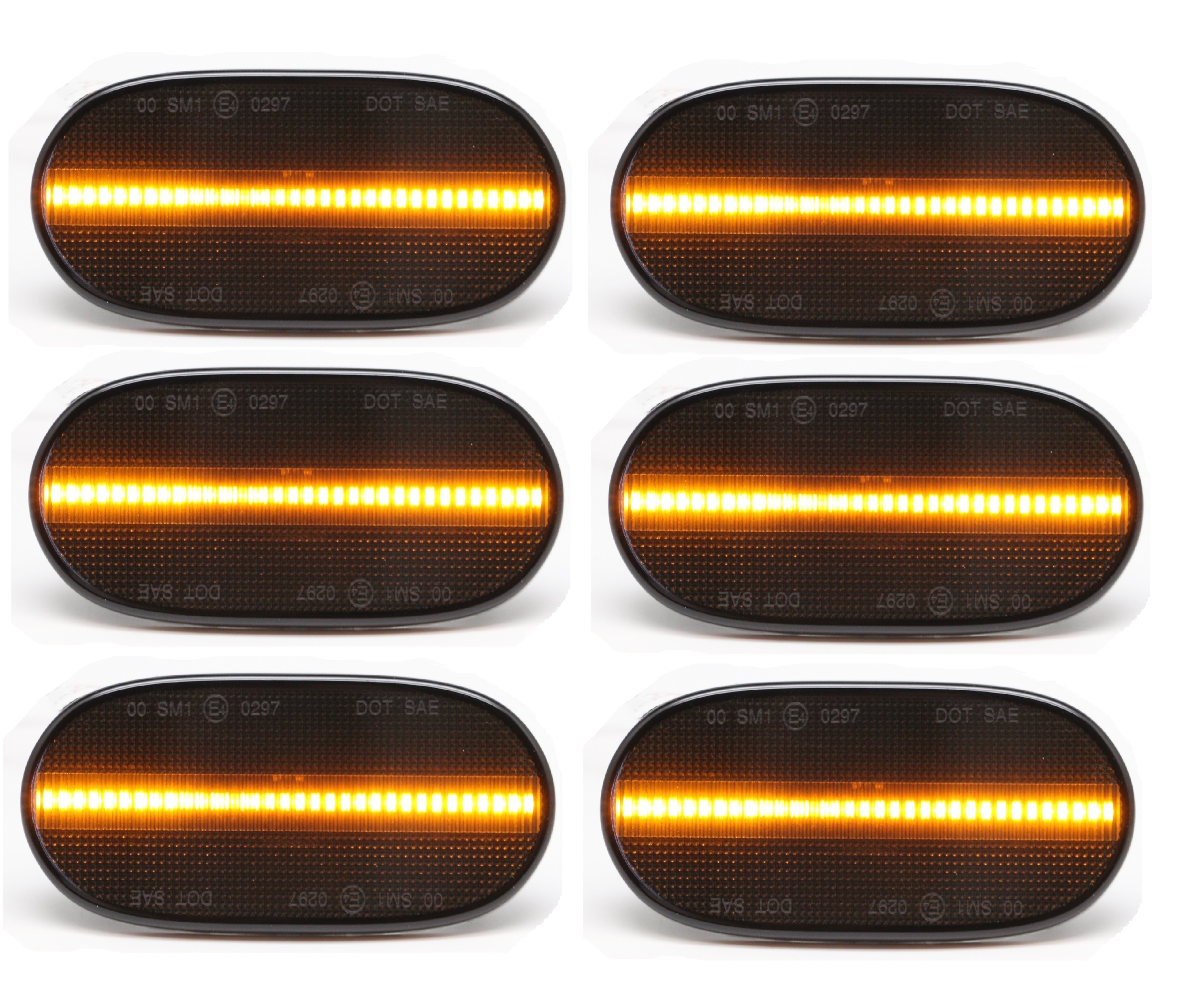 6x LED Seitenmarkierungsleuchten Seitenmarkierungs Leuchten Seitenbegrenzungsleuchten in Schwarz SET für Mercedes Sprinter W906 / VW Crafter 2E