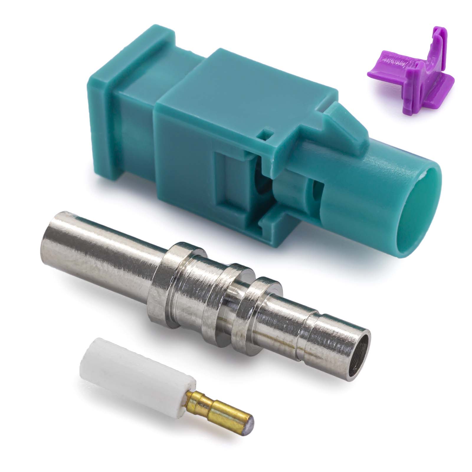 FAKRA Stecker Male Antennen Stecker RG174 Crimp Löt Reparatur SET Z Codierung