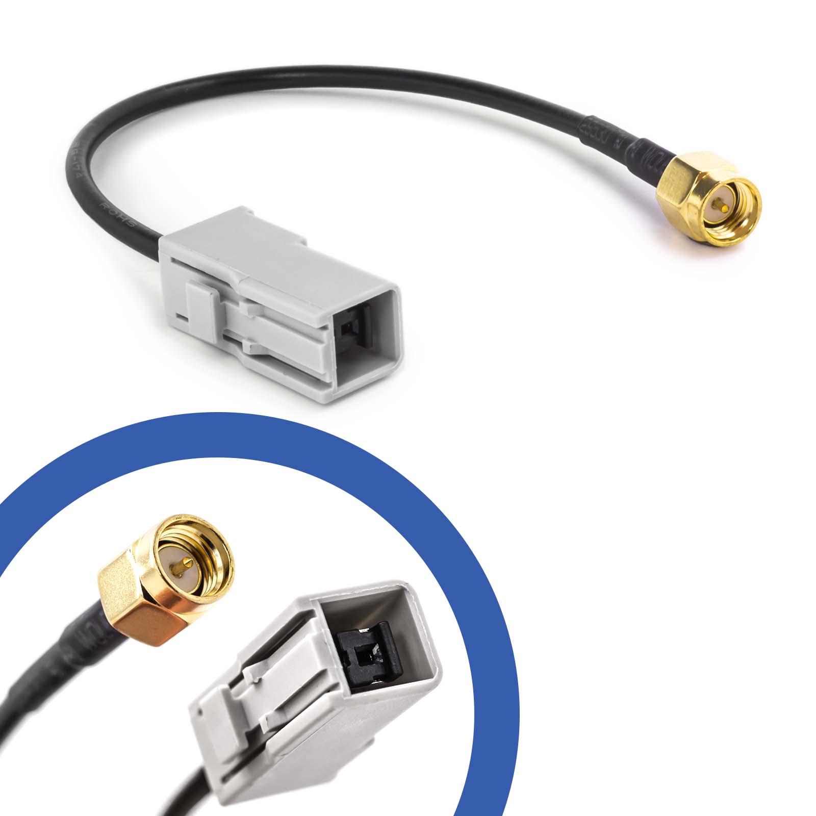 Auto KFZ Antennen Adapter GT5 (M) Buchse auf SMA (M) Stecker Kabel GSM GPS DAB