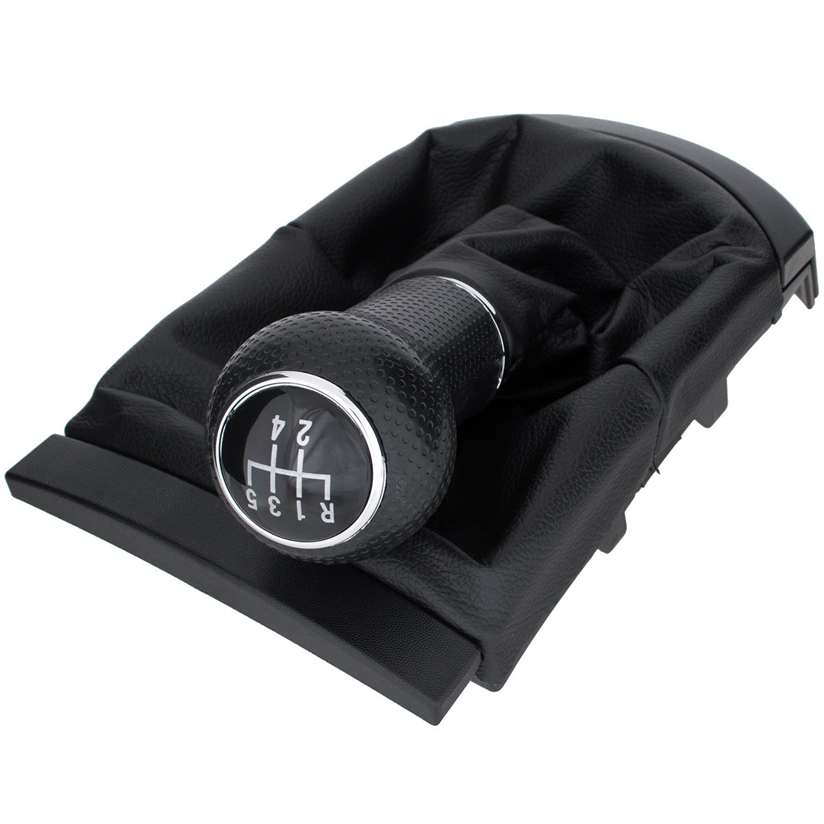5-Gang Schaltknauf Schaltmanschette Manschette + Rahmen für Schaltknauf in Schwarz für Seat Ibiza 6L 02-09 / Cordoba II 02-09