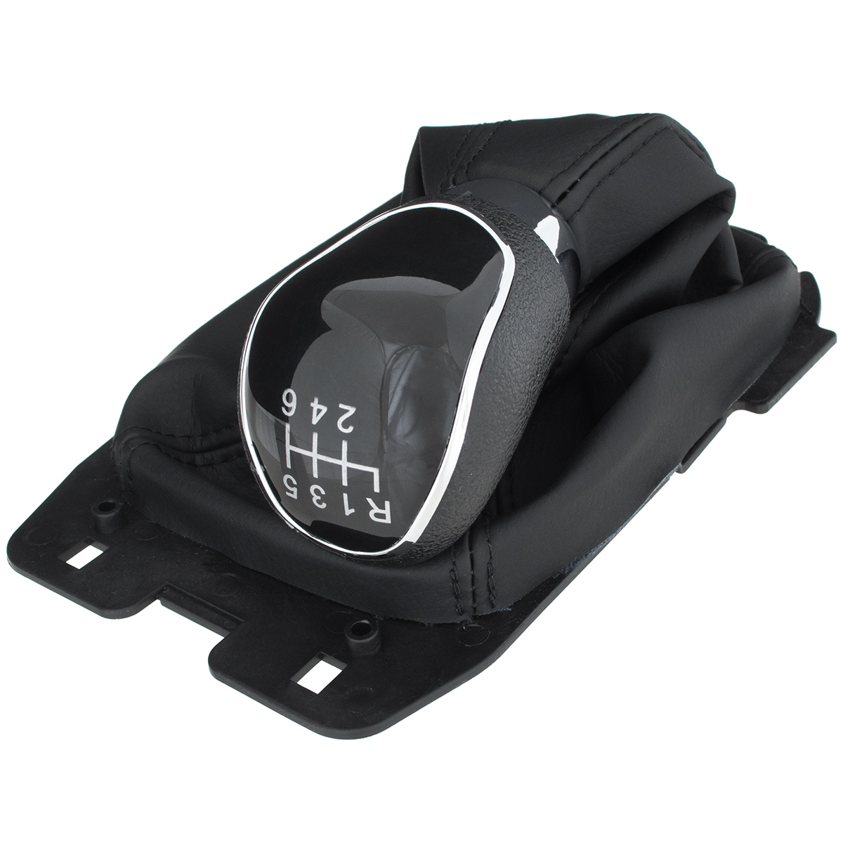 6-Gang Schaltknauf Schaltmanschette Manschette + Rahmen für Schaltknauf in Schwarz für Ford EcoSport II 12-17