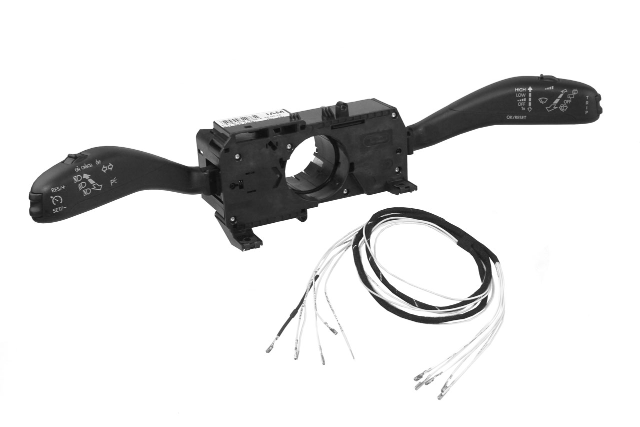 Original GRA Tempomat Hebel Kabelbaum KOMPLETT SET Fahrzeuge ohne MFA für Seat Ibiza 6J bis Modelljahr 2012-