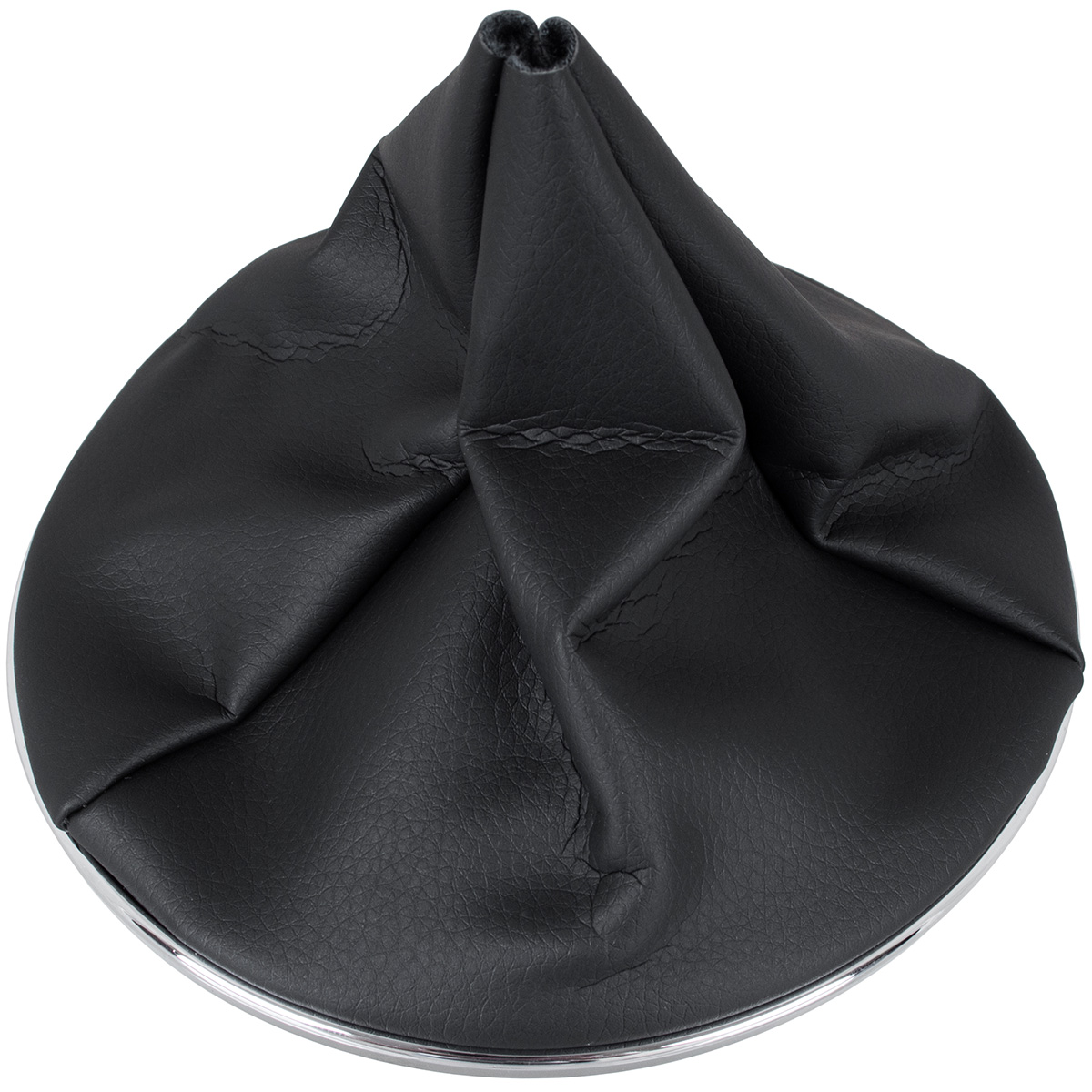 Schaltmanschette Manschette + Chrom Rahmen für Schaltknauf für Fiat 500 2007- / Fiat 500 C 2009-