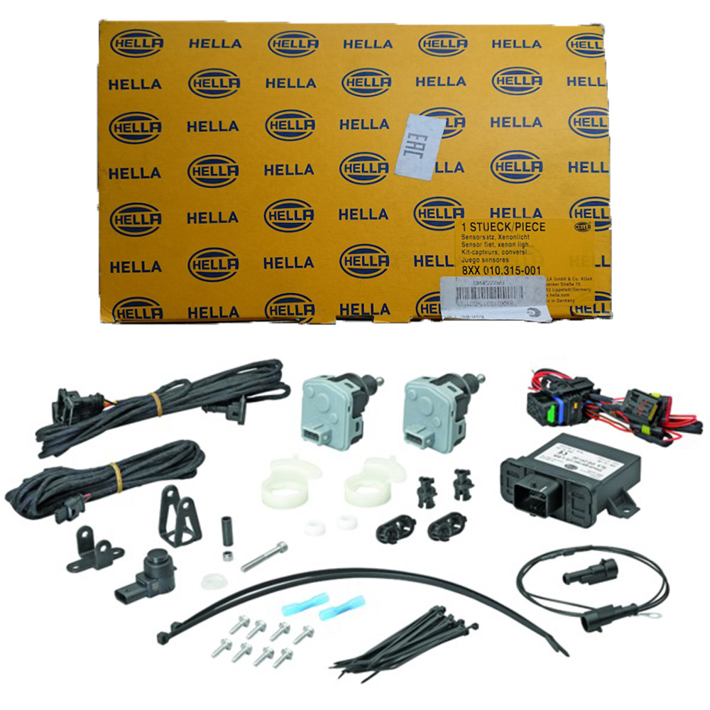 Original Hella 8XX 010 315-001 Universal ALWR Leuchtweitenregulierung Nachrüst- Set inkl. Steuergerät und Motoren / Kabelbäume und Anleitung!