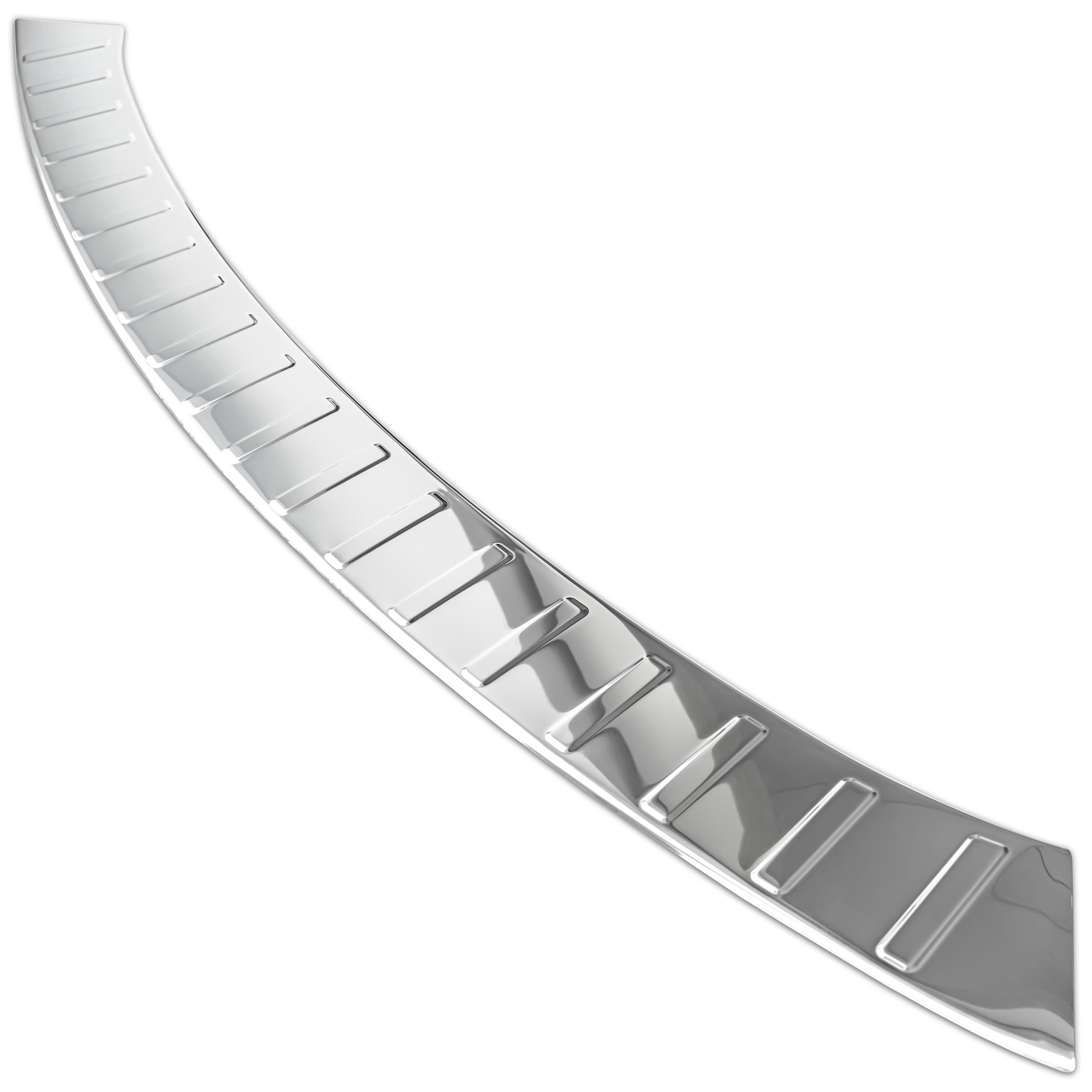 Edelstahl Ladekantenschutz Chrom Stoßstange Schutz Abdeckung mit Abkantung für Tesla Model X ab 2015-