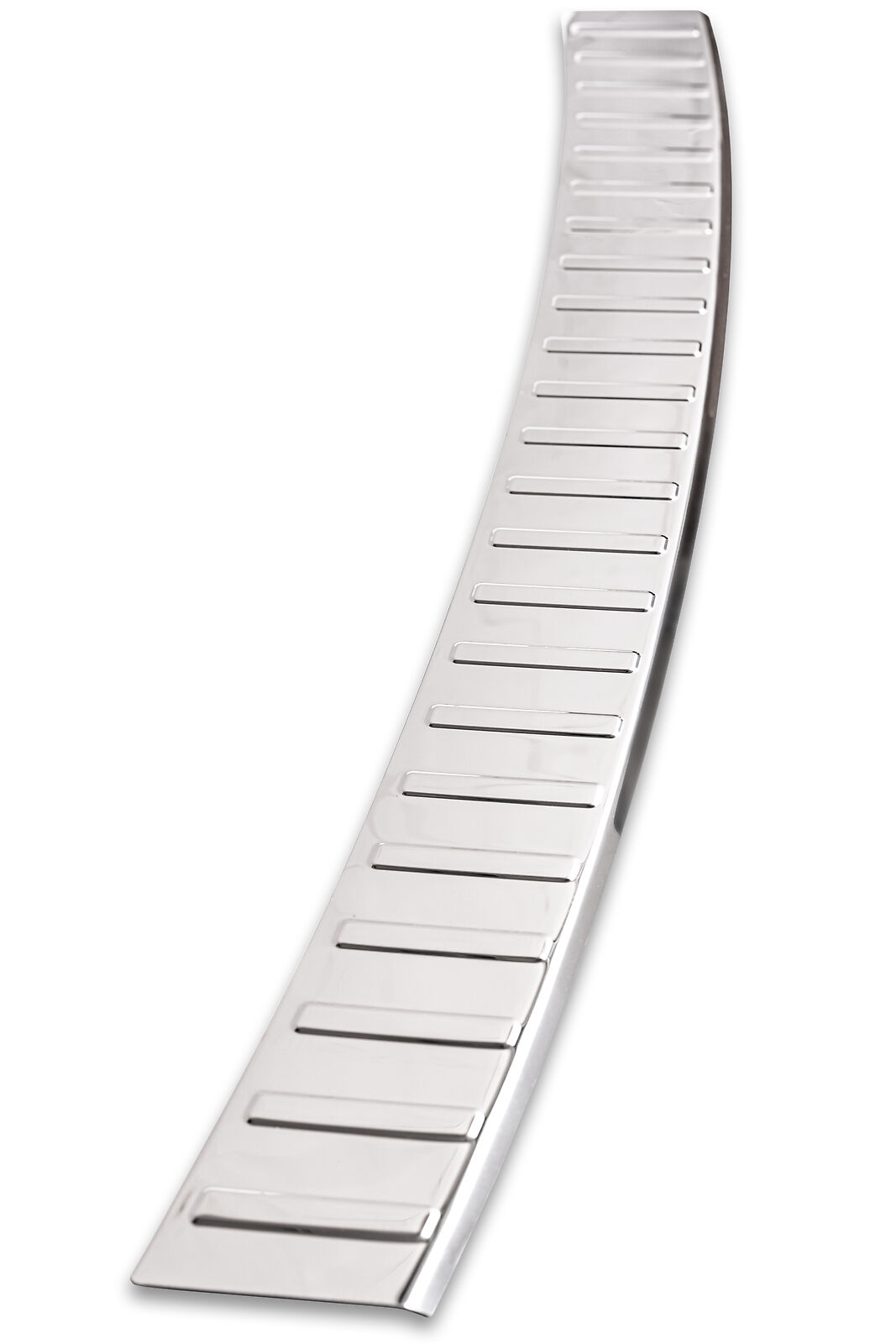 Edelstahl Ladekantenschutz Chrom Stoßstange Schutz Abdeckung mit Abkantung für VW Caddy V (Typ SB) ab 2020-