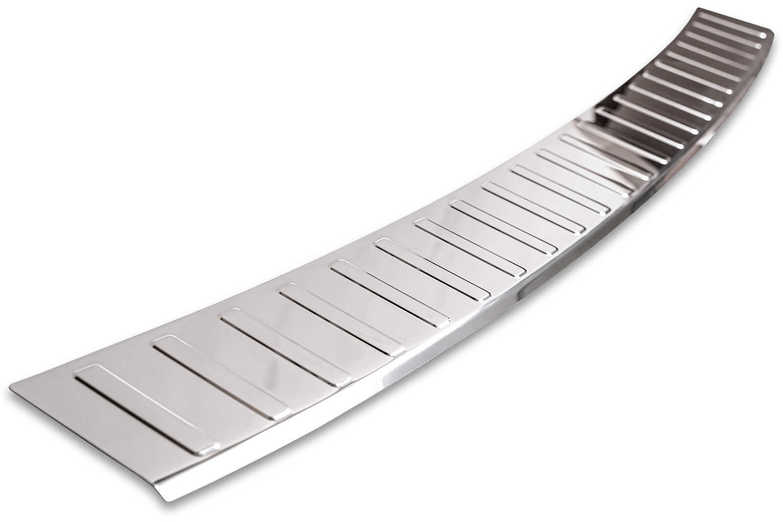 Edelstahl Ladekantenschutz Chrom Stoßstange Schutz Abdeckung mit Abkantung für VW Caddy V Typ SB ab 2020-