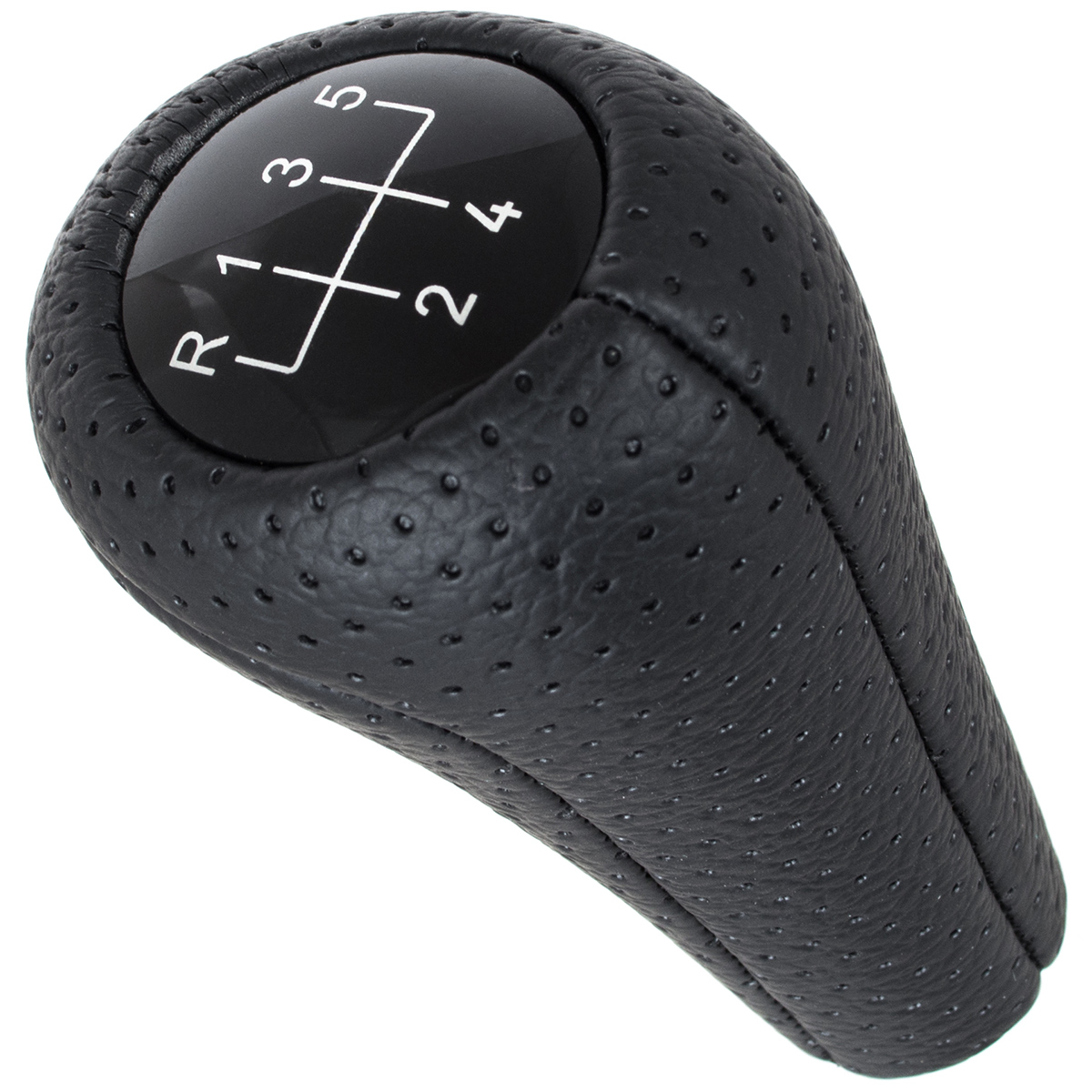 Sport Schaltknauf Knauf perforiert (Lochleder) Schwarz 5-Gang für BMW E34 E36 E38 E39 E46 E60 E61 E87 E90 X3 E83 X5 E53