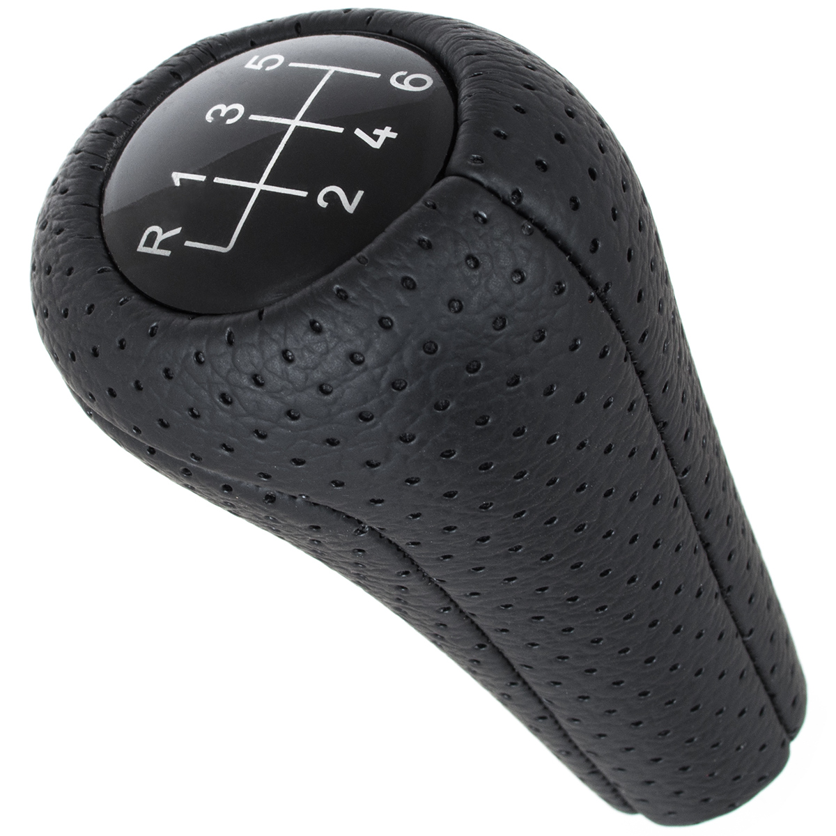 Sport Schaltknauf Knauf perforiert (Lochleder) Schwarz 6-Gang für BMW E34 E36 E38 E39 E46 E60 E61 E87 E90 X3 E83 X5 E53