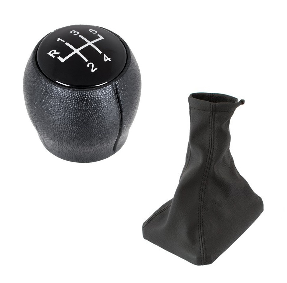 Schaltknauf Knauf 5-Gang Schaltmanschette Manschette + Rahmen in Schwarz für Opel Corsa C 2000-2012