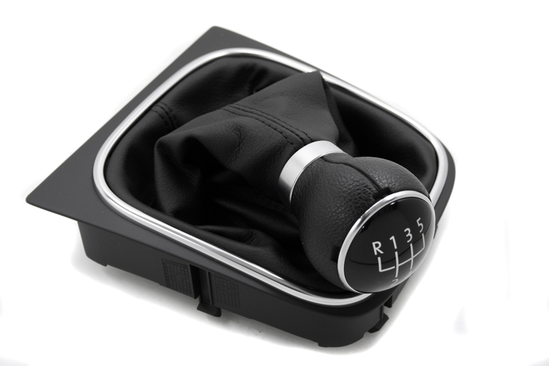 Schaltknauf Knauf 5-Gang Schaltmanschette Manschette Schwarz 1K0711113CD für VW Golf 5 6 Plus Jetta Touran 1T Caddy 2K Eos