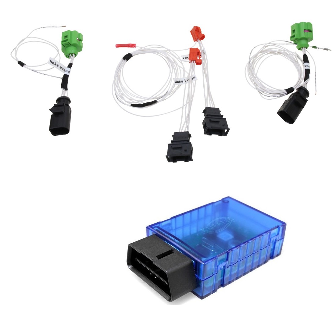 Original Kufatec Kabelbaum Kabel Adapter HALOGEN auf LED Facelift Rückleuchten + Codier Dongle für Audi A3 8V