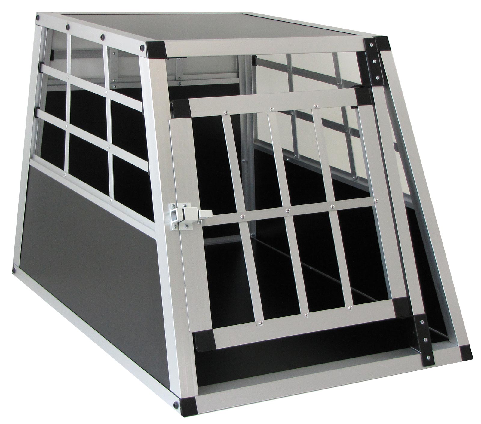 Hundebox Hundetransportbox Transportbox Hund Alubox Reisebox Gitterbox Auto in 69x50x54cm