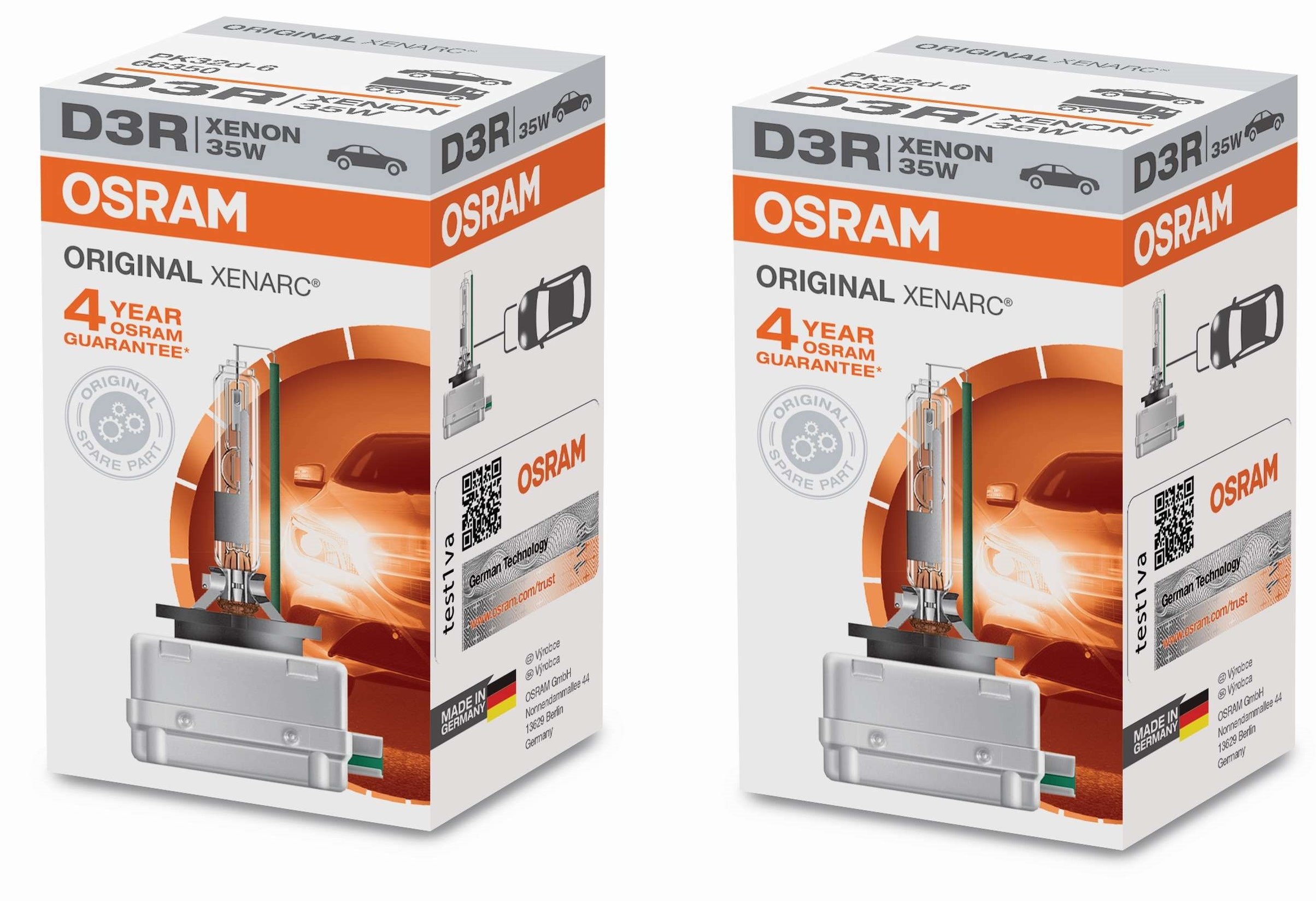 2x Original OSRAM Xenarc Classic D3R 35W Xenon Brenner Lampe Birne Scheinwerfer