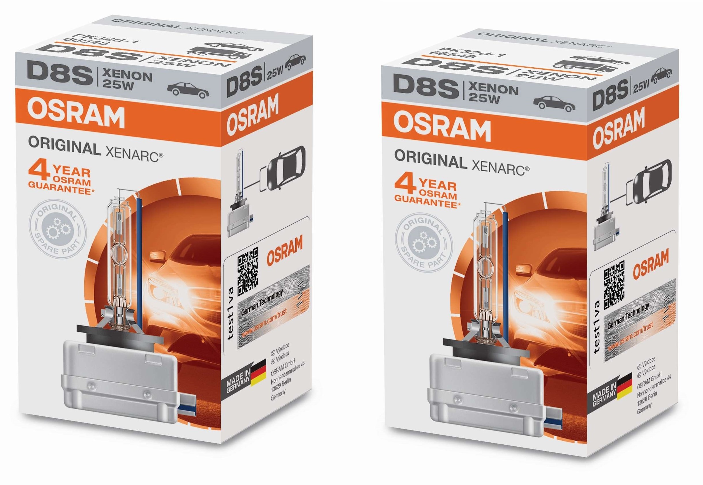 2x Original OSRAM Xenarc Classic D8S 25W Xenon Brenner Lampe Birne Scheinwerfer