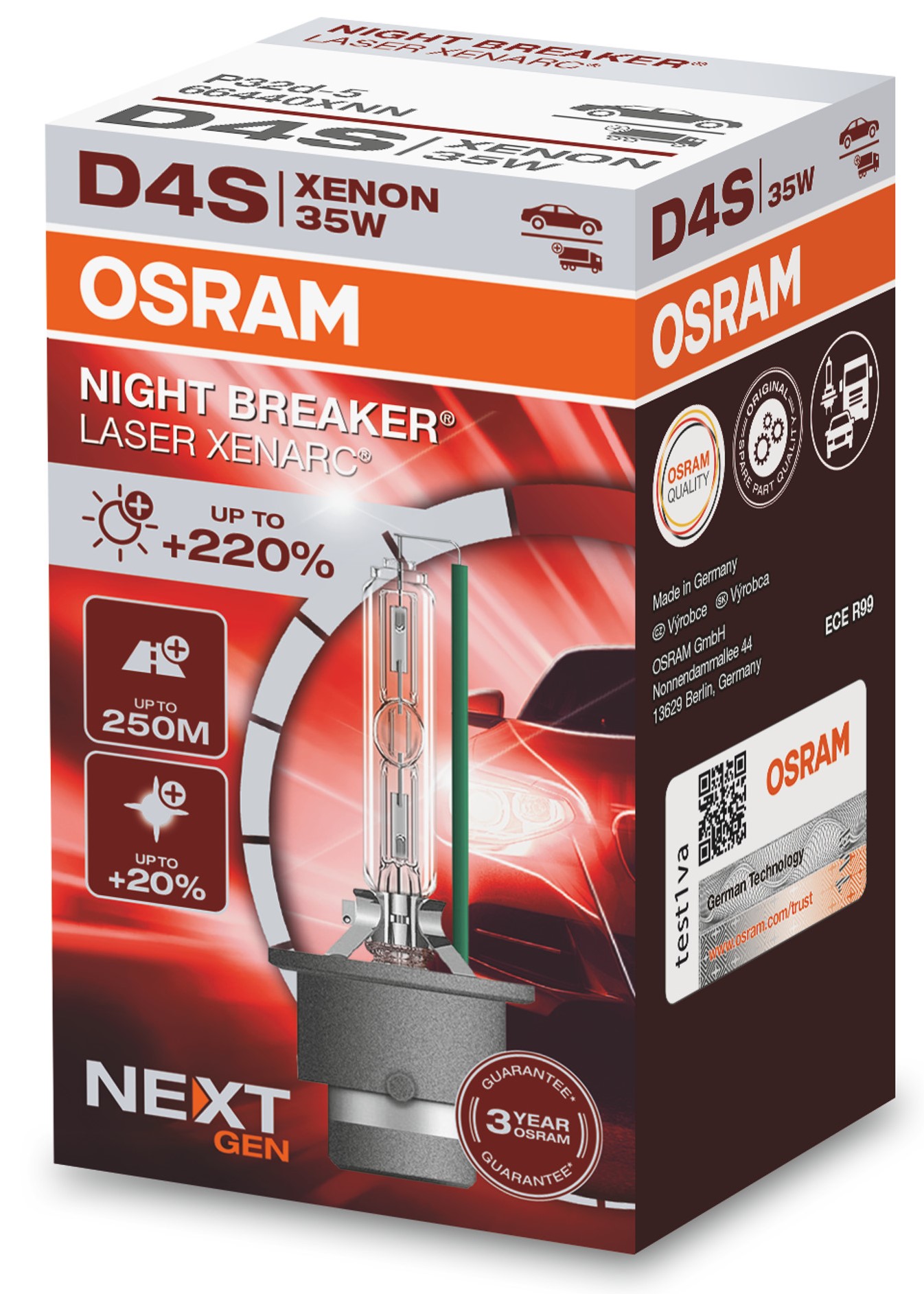1 Stück OSRAM NIGHT BREAKER LASER Lampen Birnen für Xenon Scheinwerfer / Fassung D4s