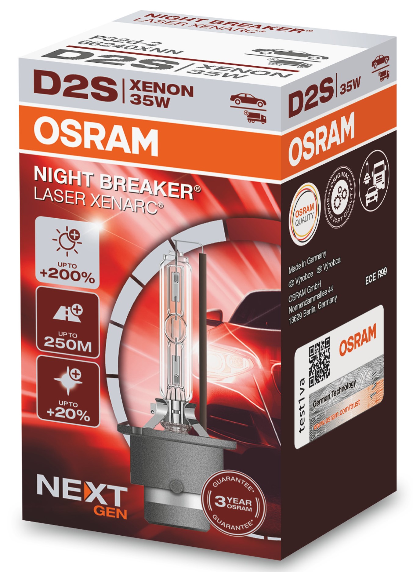 1 Stück OSRAM NIGHT BREAKER LASER Lampen Birnen für Xenon Scheinwerfer / Fassung D2s