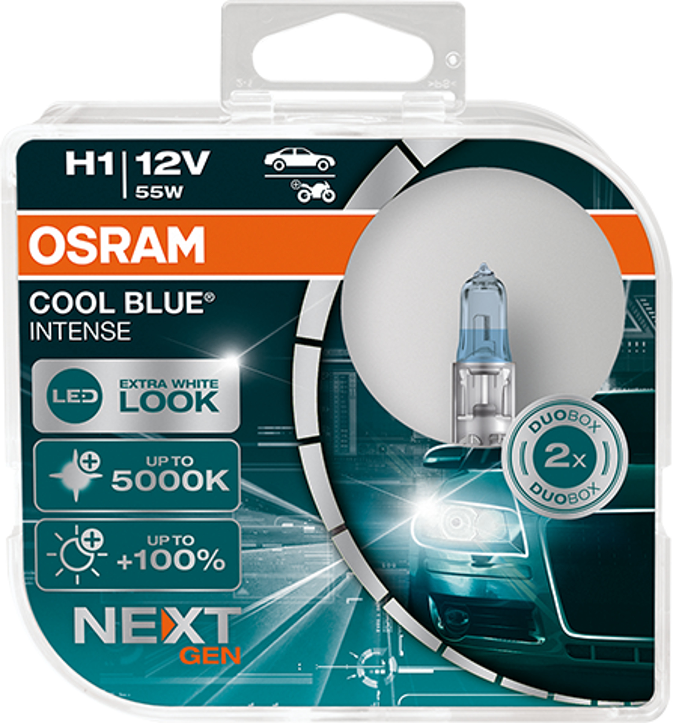 2 Stück OSRAM COOL BLUE INTENSE NEXT GENERATION Lampen Birnen für Scheinwerfer / Fassung H1 55W