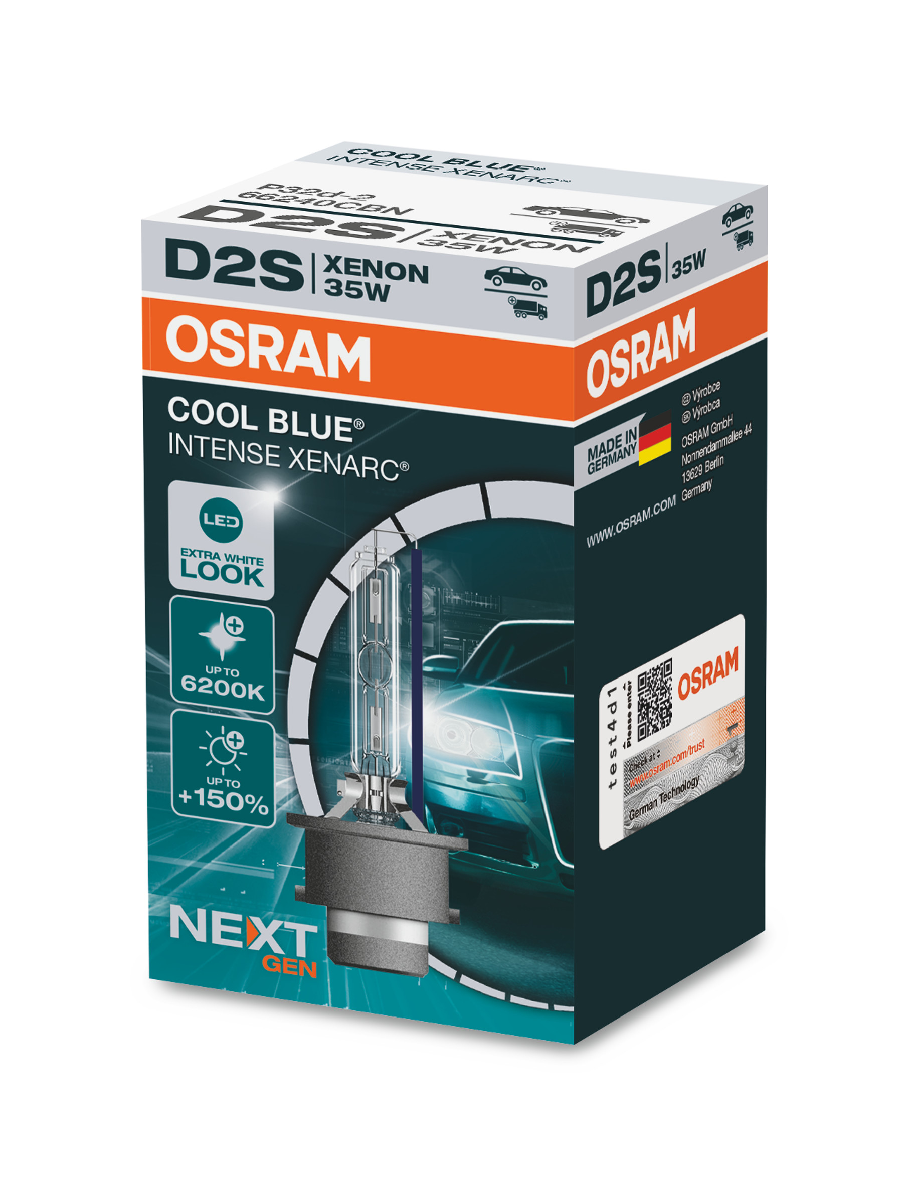1 Stück OSRAM COOL BLUE INTENSE NEXT GENERATION Lampen Birnen für Xenon Scheinwerfer / Fassung D2s