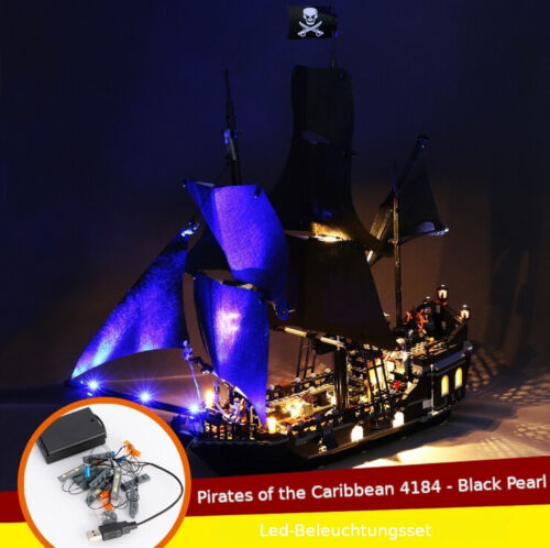 LED-Beleuchtungsset Licht-Set / Akku-Box / passend für Lego Black Pearl 4184 Fluch der Karibik