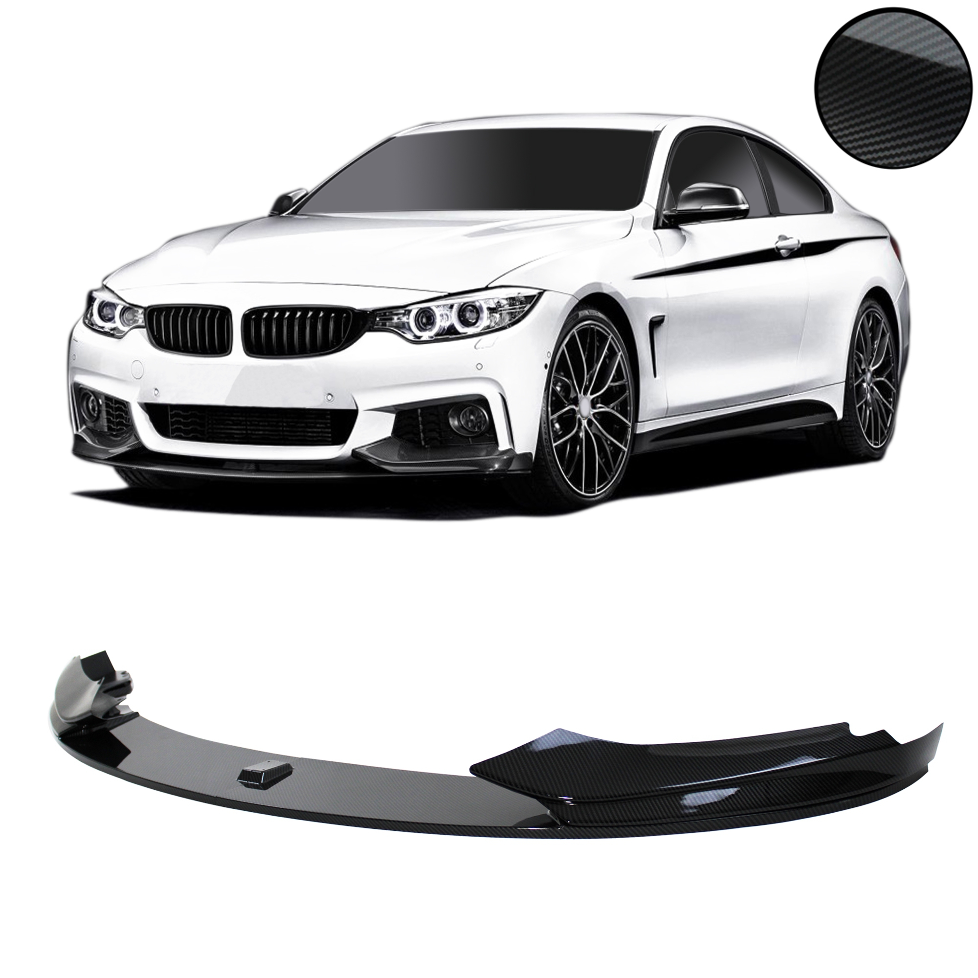 Frontspoiler Spoiler Lippe Stoßstange CARBON OPTIK für BMW 4er F32 F33 F36 ab 2013-2021 (nur für M-Paket)