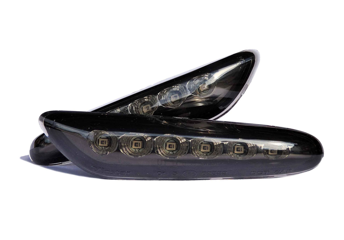 2x LED Seitenblinker Blinker in Schwarz Smoke SET für BMW 3er E46 / 5er E60 E61 / 1er E81 E87 E82 E88