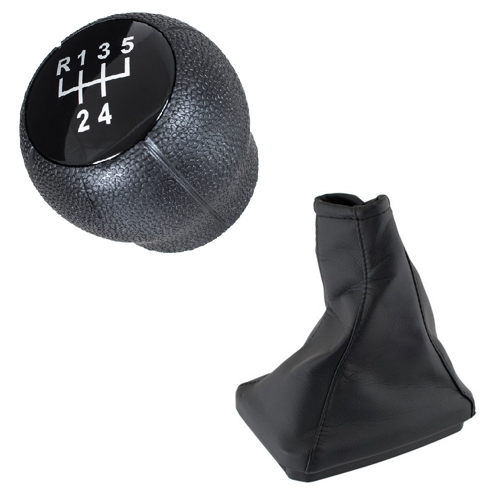 Schaltknauf Knauf 5-Gang Schaltmanschette Manschette + Rahmen SCHWARZ GLANZ für Opel Corsa C 2000-2012