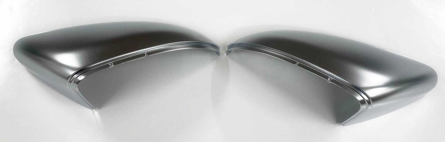 Alu Look Spiegel Gehäuse LINKS + RECHTS für VW Golf 7 2013- und Touran II 5T 2015-