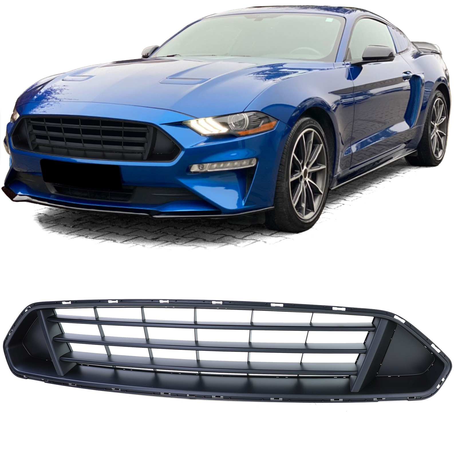 Kühlergrill Sportgrill Grill für Ford Mustang Coupe Cabrio Facelift 17-22
