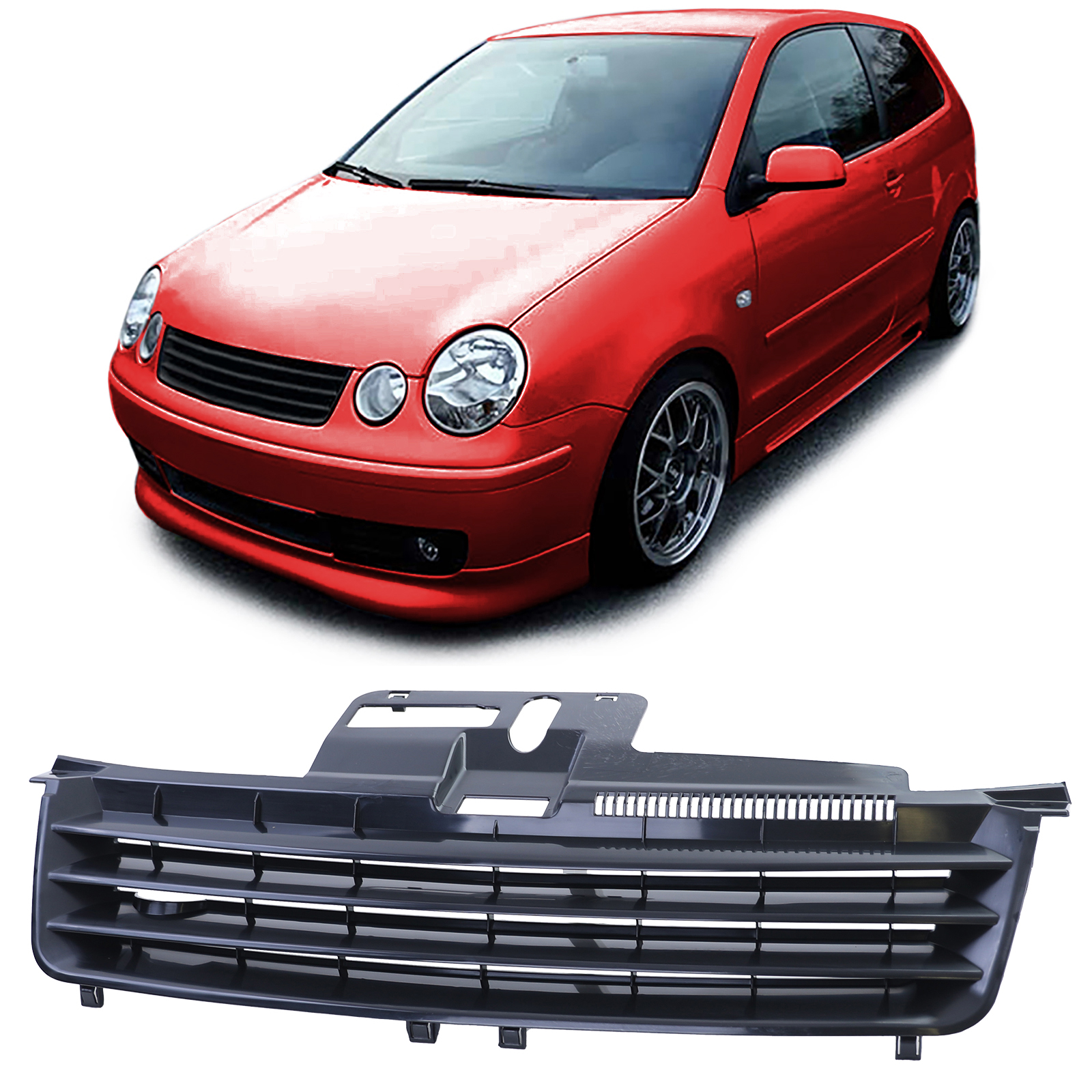 Kühlergrill Sportgrill Grill für VW Polo 9N 01-05