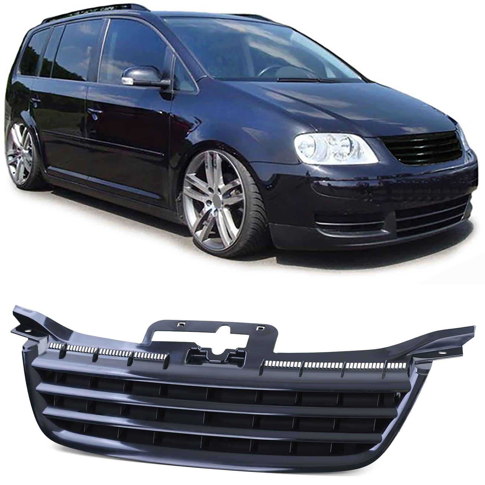 Kühlergrill Sportgrill Grill für VW Touran 1T 03-06 / VW Caddy III 2K 04-10