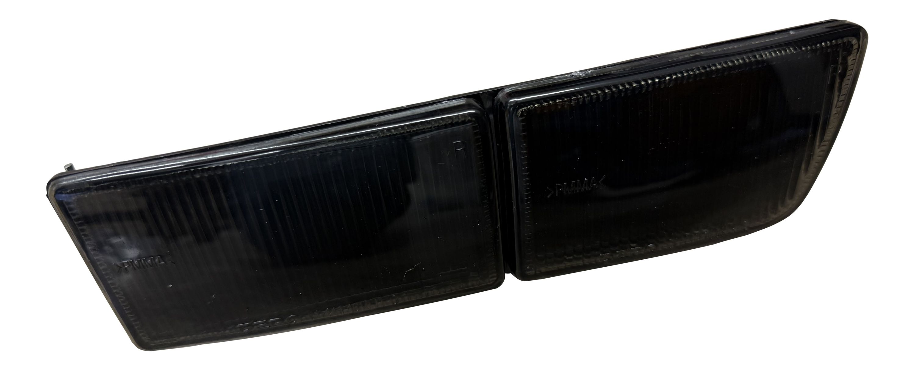 RECHTS Lange Blende Doppelblende für Frontblinker Schwarz Smoke für VW Golf 3 III / Vento ab 1991-1999