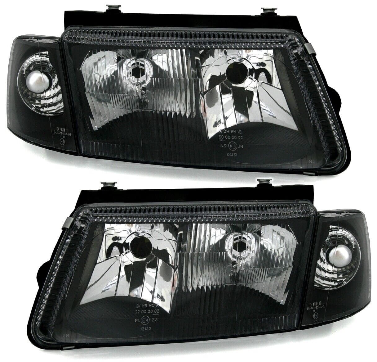 Scheinwerfer Schwarz LINKS + RECHTS mit Nebelscheinwerfer + Frontblinker für VW Passat 3B B5 ab 1996-10/2000