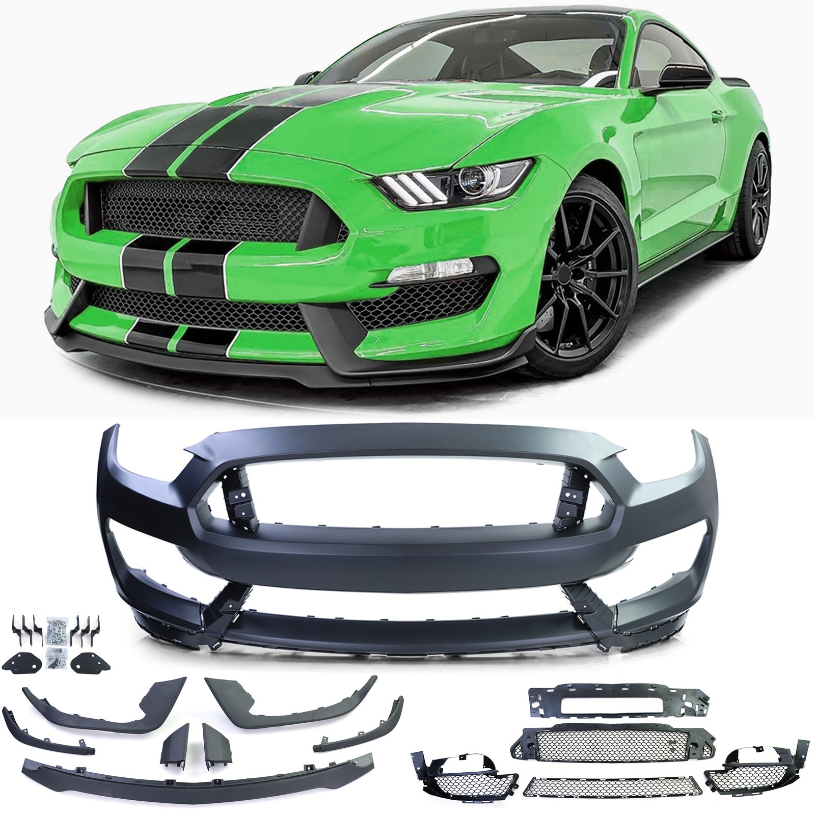 Front Stoßstange Shelby GT350 + Zubehör für Ford Mustang 6 Coupe Cabrio 2014-2017