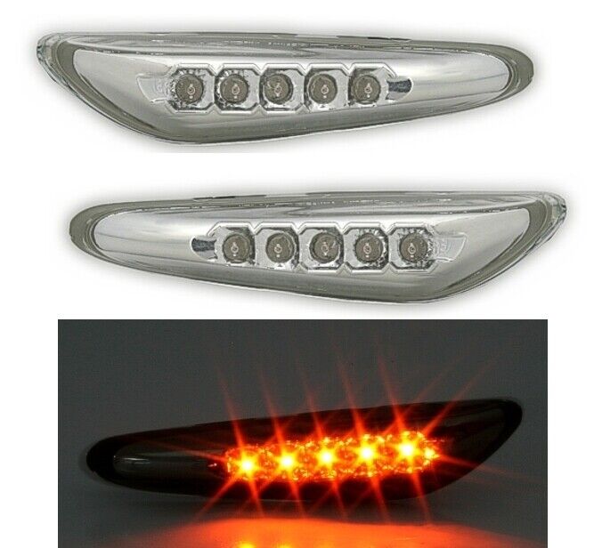 2x LED Seitenblinker Blinker Set Weiss für BMW X3 E83 2003-2011 / E46 Limo Touring 2001-2005