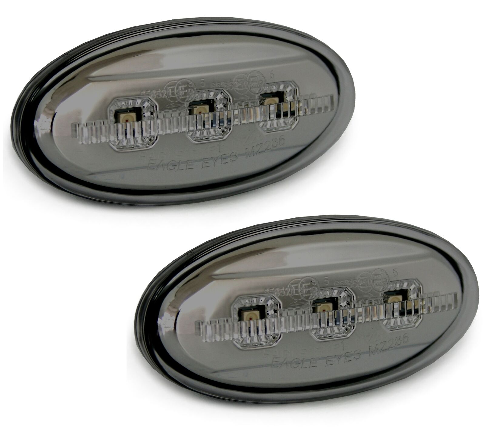2x LED Seitenblinker Blinker Set Smoke für Mazda 2 DY 3 BK 5 CR19 6 GG GY BT-50 MPV-II