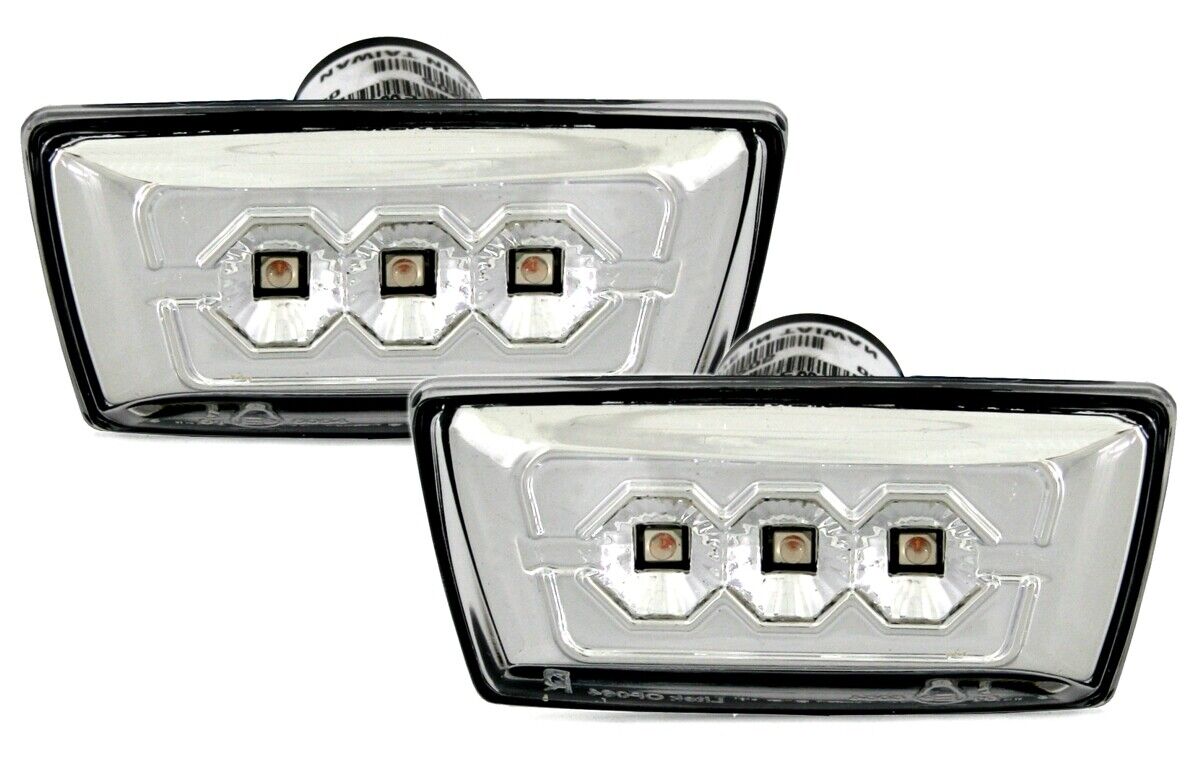 2x LED Seitenblinker Blinker Set Chrom für Opel Astra H Zafira B Corsa D Insignia A Meriva A Chevrolet Cruze