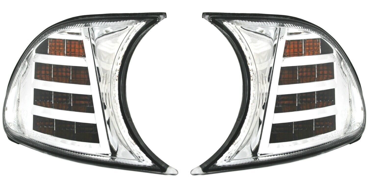 2x LED Frontblinker Blinker Chrom für BMW 3er E46 Coupe Cabrio ab 1999-2001