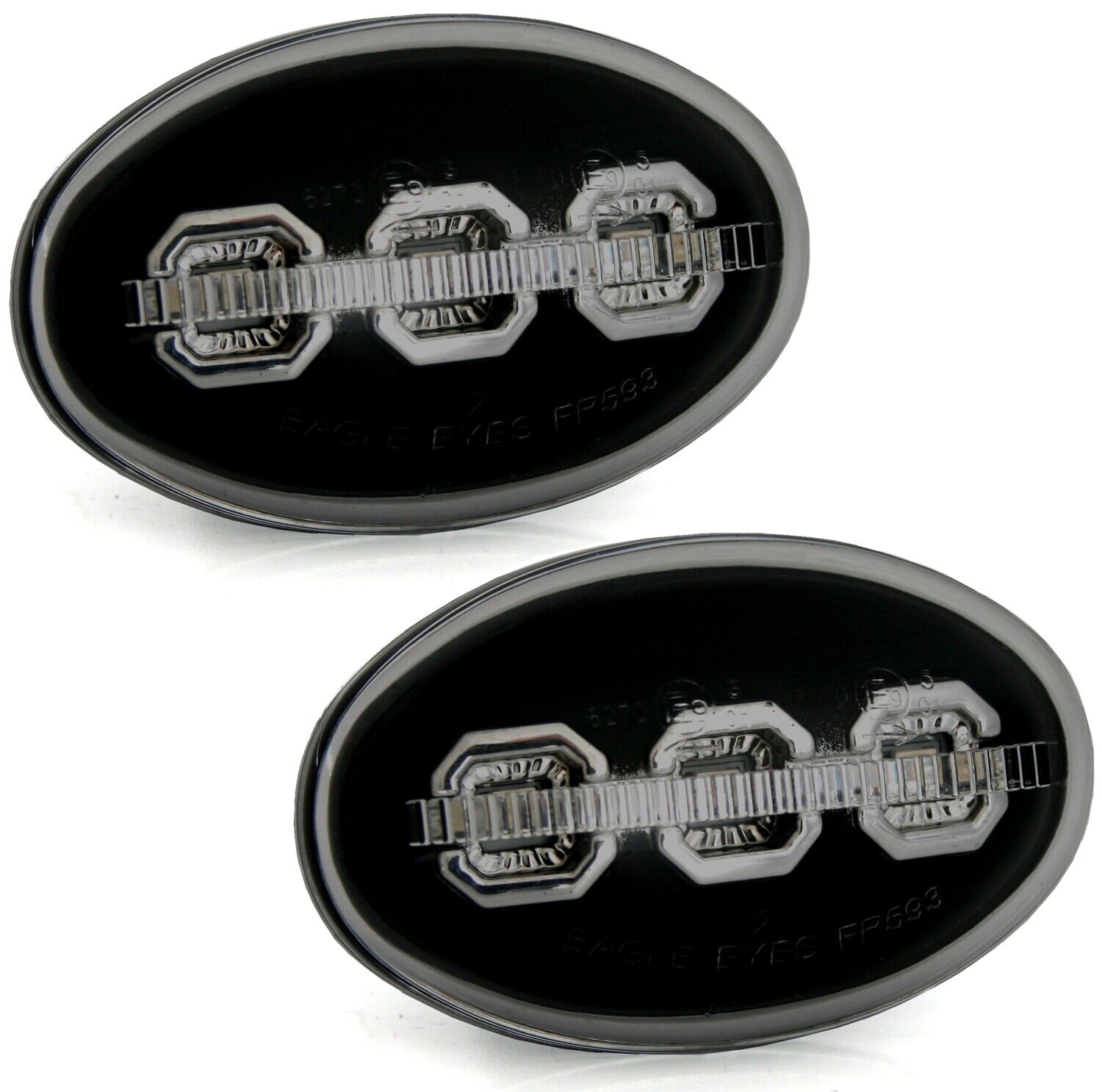 2x LED Seitenblinker Blinker Set Schwarz für Ford Fiesta Mondeo Explorer KA Mazda 121